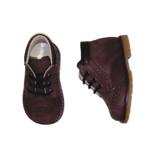 OH MY TOE_ BOTA EN PIEL NOBUCK MARRON