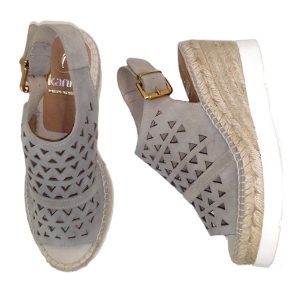 KANNA_ ESPADRILLA  ABOTINADA EN SERRJAE TAUPE